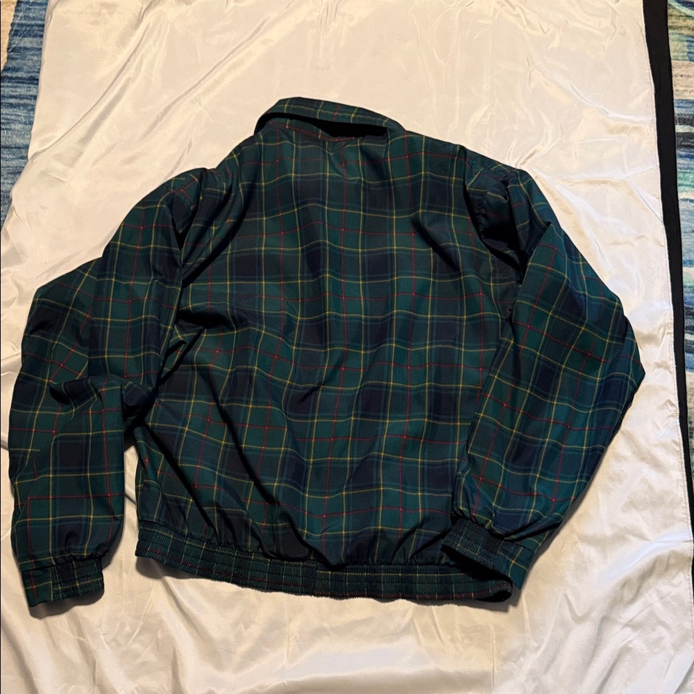 Saint Andrews Links Tartan Rain Jacket Made in Scotland Size L - Picture 8 of 10